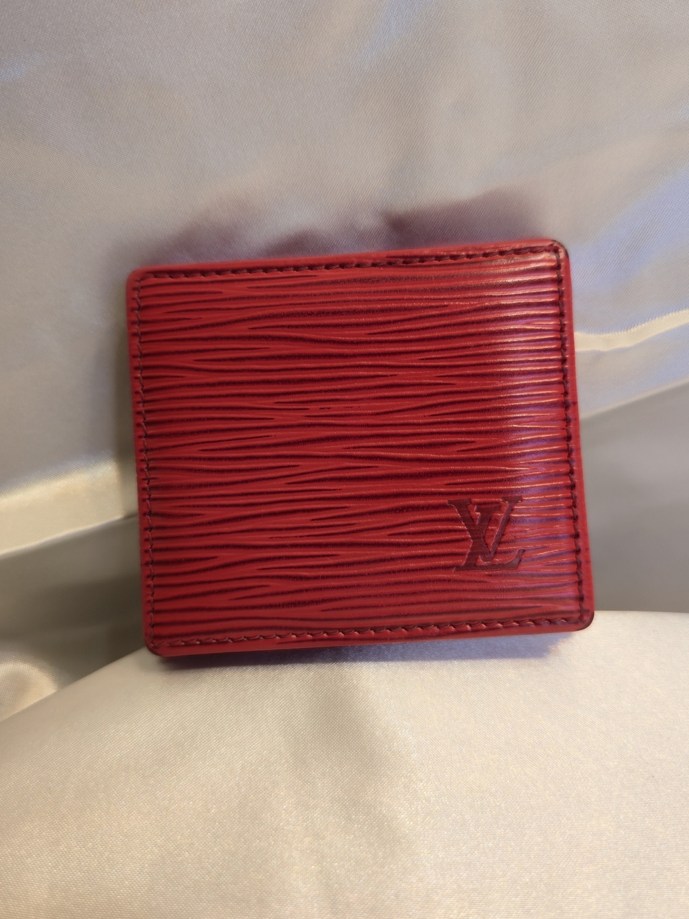 Authentic Louis Vuitton Red Epi Leather Coin Purse